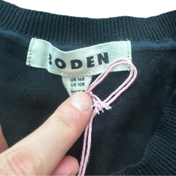 BODEN Maria Knitted Midi Dress Black NWT size 10 R - Picture 8 of 12